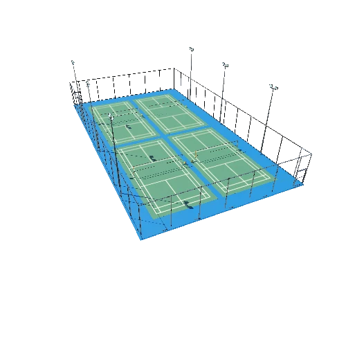 Badminton Court TypeA4 Triangulate